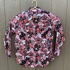 Ariat Women's Button Up Shirt Size XXL Long Sleeve Western Cowboy Cowgirl Floral